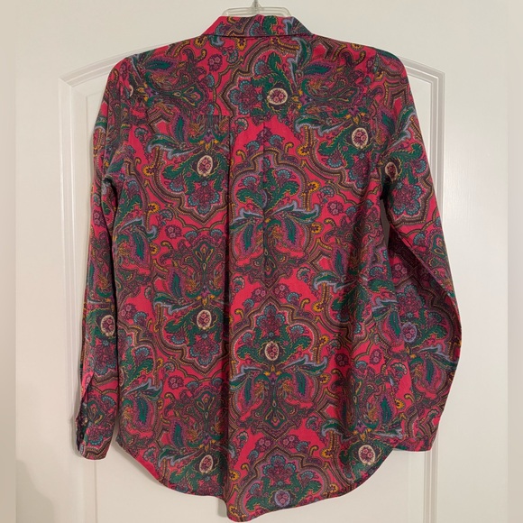 Sundance Paisley Top Size S Button Down Long Sleeve Shirt - Picture 4 of 7